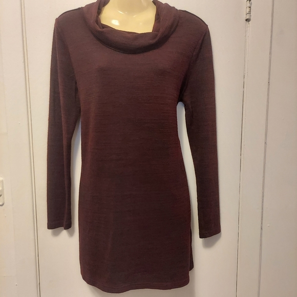 NWOT RD Style Cowl Neck Long Sleeve Oversized Sweater Burgundy sz Small - Picture 2 of 12